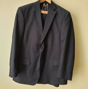3 PC's Men's Business suit Blazer‎ by Carlo Monza Couture Charcoal size 4…